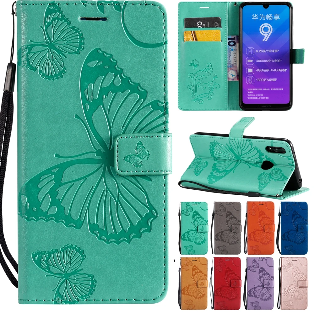 

Y7 Y6 Pro Case for etui Huawei Y6 Y7 2019 Phone Case Vintage Butterfly Leather Case for Huawei Y6 Y7 Prime 2019 Honor 8X 8A Case