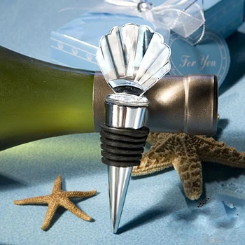 

50Pcs Shell Crystal Bottle Wine Stopper Wedding Favor,Engagement Party Gift With Box,Wedding Anniversary Gifts Free Shipping
