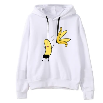 

New pattern Vogue hoodie 2019 kawaii Printting haut femme Animation Illustration Makes Bananas Strange graphic couple hoodies