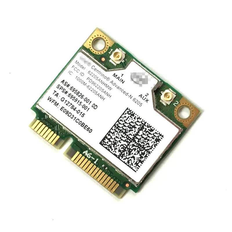 

intel 6205 62205ANHMW 802.11a/b/g/n 2.4G/5.0Ghz Wireless Mini PCI-E Card SPS 695915-001 For HP EliteBook 8470p 8770W