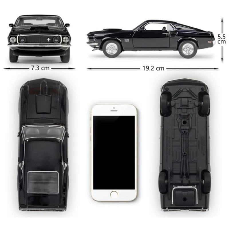 Классический автомобиль Ford Mustang из металлического сплава модель Boss 1/24 игрушка Welly