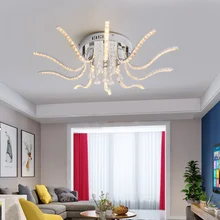 New Hot Chrome Crystal Modern Led Ceiling Lights for living room bedroom Study Room lustres de sala home Dec LED Ceiling Lamp New Hot Chrome Crystal Modern Led Ceiling Lights for living room bedroom Study Room lustres de sala home Dec LED Ceiling Lamp