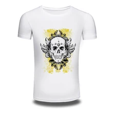 DY-204 Punk Style T Shirts Skull Cool Printed Hiphop Spring Summer Thin T Shirt Tops Students t shirts 2016