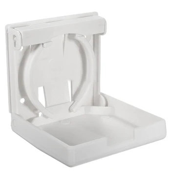 

Adjustable WHITE Folding Drink Cup Holder Mount Boat Marine Caravan Car
