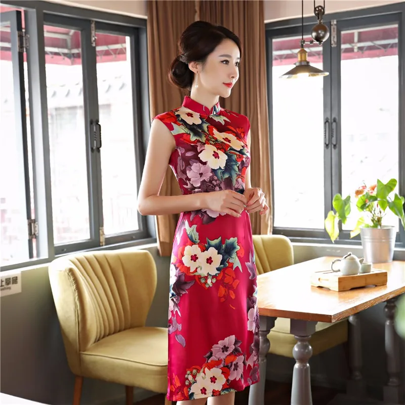 Шанхай история Китайская традиционная Костюмы короткие qipao китайское платье Ципао современный cheongsam с платье пальто 2 шт. комплект