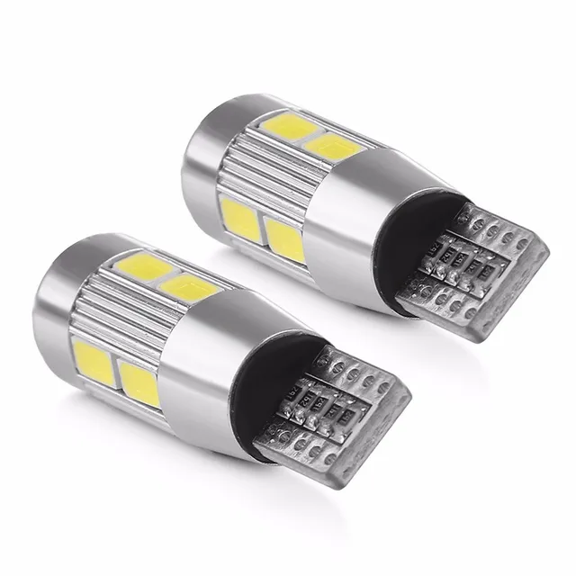 2PCS samochód stylizacja samochodu Auto LED T10 CANBUS 194 W5W 10 SMD 5630 LED Żarówka nie błąd LED światło parking T10 LED samochodowe światło boczne -
