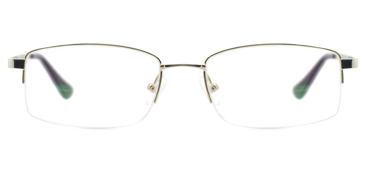 Бизнес Стиль Металлические полуобода мужские очки прямоугольные многофокальные оправы для очков по рецепту градусные линзы
