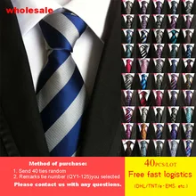 DHL/TNT free shipping 40pcs 125 Styles Tie Wholesale New Fashion Mens Tie 100% Silk High Density Paisley striped Neckties