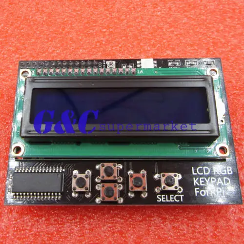 

I2C IIC 16x2 RGB LCD Display Shield 1602 Blue Backlight For Raspberry Pi B+/B