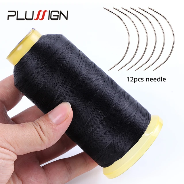 Nunify Weaving Tools For Hair Extension 1Pcs Needle Threader 2Pcs Curved  Needle And Thread For Sew