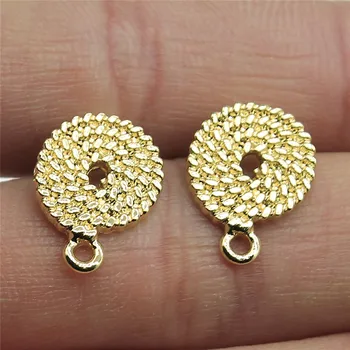 

10pcs KC Gold Color Zinc Alloy 12x15mm Round Ear Hooks Earring Wires Diy Fashion Earrings Making Jewelry Accessories