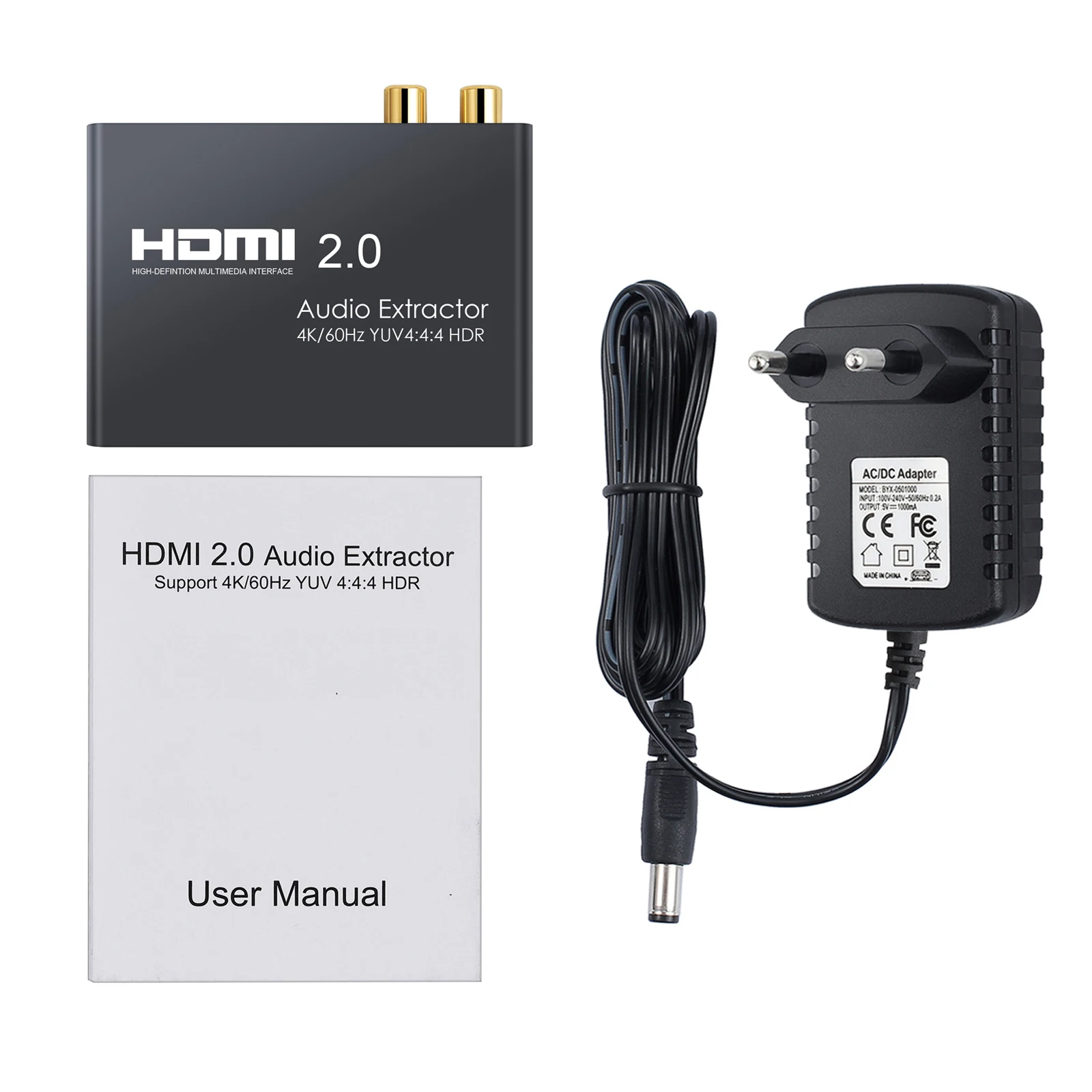 Proster HDMI в оптический TOSLINK SPDIF RCA L/R 3,5 мм наушники HDMI 2,0 аудио экстрактор поддержка 4K 60Hz YUV 4:4:4 и HDR адаптер