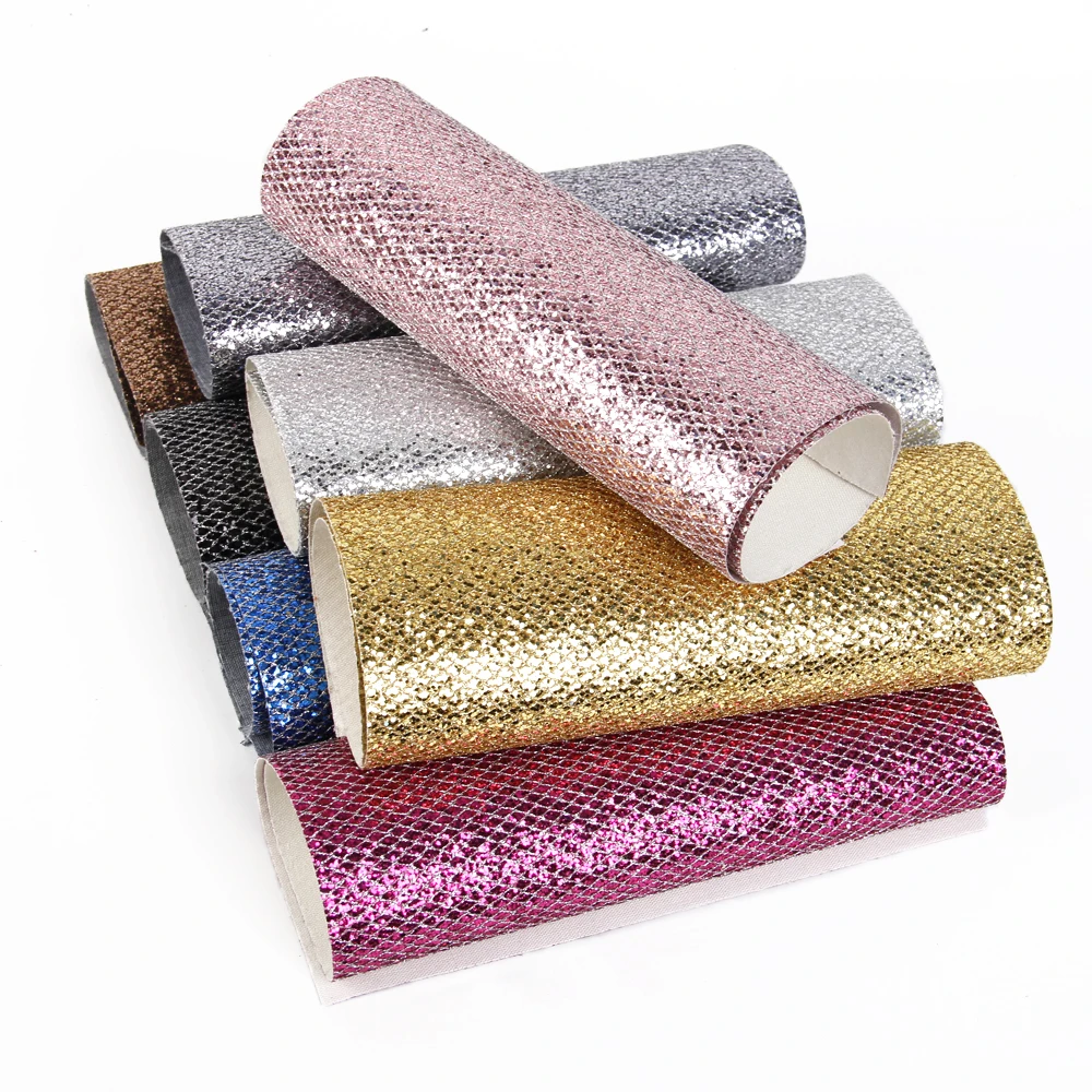 David font b accessories b font 20 34cm glitter synthetic leather argyle for diy Tissue Kids