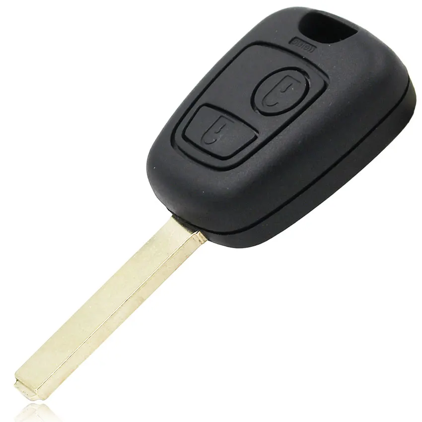 2 Button Remote Key FOB with ID46 Chip inside 433MHz for Peugeot 307 VA2  uncut blade complete key WITH ELECTRONICS - AliExpress