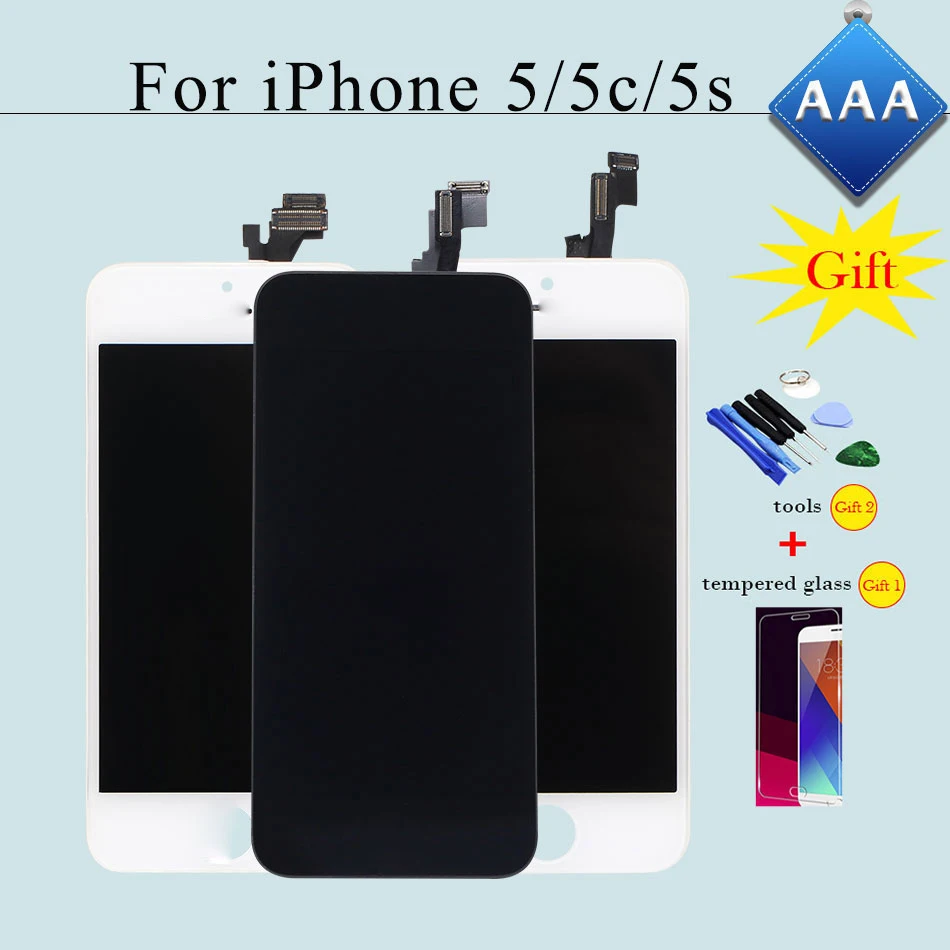 imágenes para 100% de Verificación y Prueba 5S AAA Pantalla LCD para el iphone 5 5c Pantalla Táctil Digitalizador Asamblea Completa Del Reemplazo Negro/blanco + 2 Regalos Gratis imágenes para 100% de Verificación y Prueba 5S AAA Pantalla LCD para el iphone 5 5c Pantalla Táctil Digitalizador Asamblea Completa Del Reemplazo Negro/blanco + 2 Regalos Gratis
