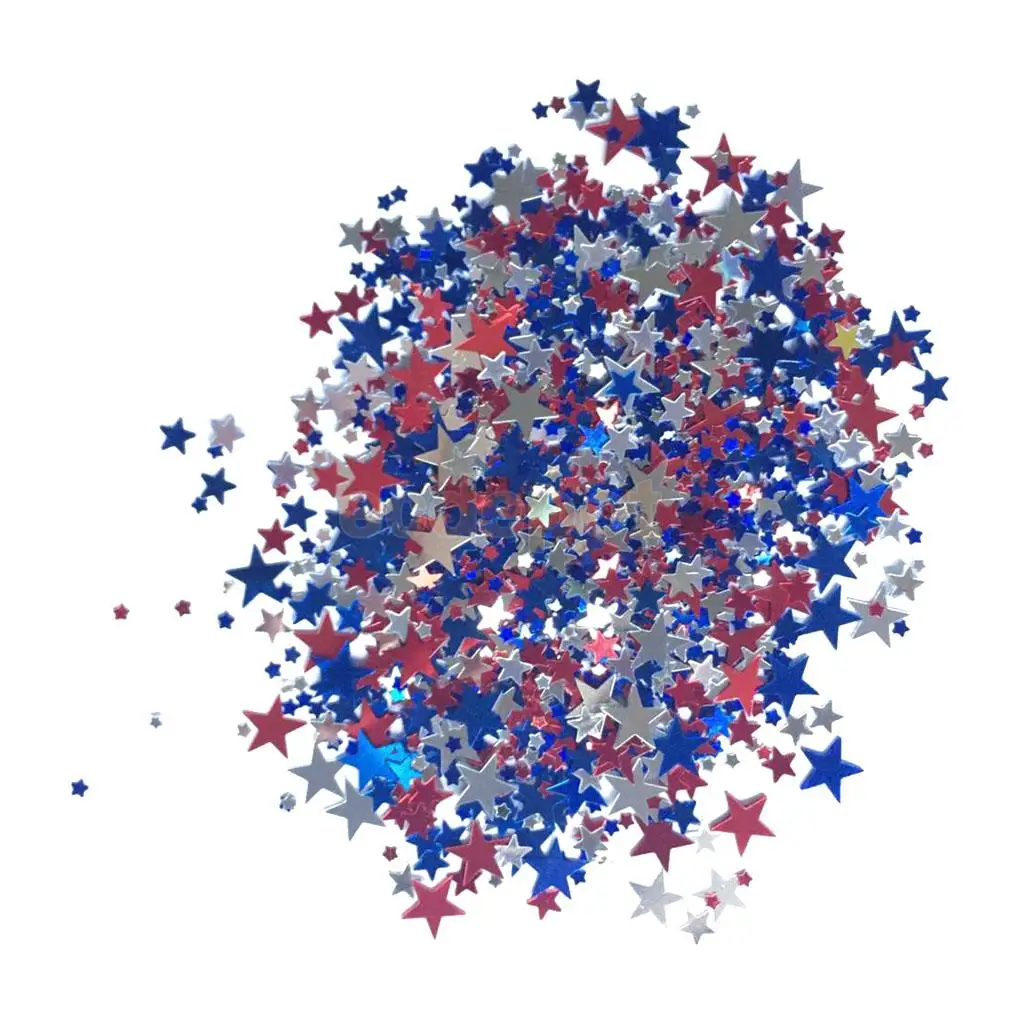 Металлические спринклеры Звезда США 4 июля стол распыление конфетти вечерние украшения