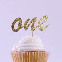 Блеск Курсив номер украшения для капкейков Еда выбирает День Рождения Декор тортов