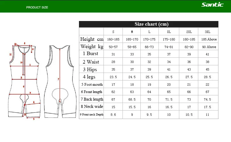 Santic велосипедная майка мужская ПРОФЕССИОНАЛЬНАЯ КОМАНДА триатлон облегающий костюм без рукавов цельный гоночный велосипед Джерси Майо Ciclismo M7C03013