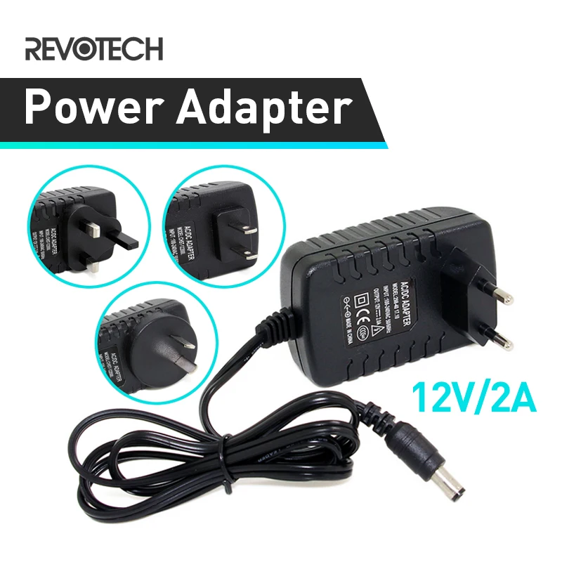 

EU / US / UK / AU Plug Adapter DC 12V 2A CCTV Security Camera Power Supply Power Adapter