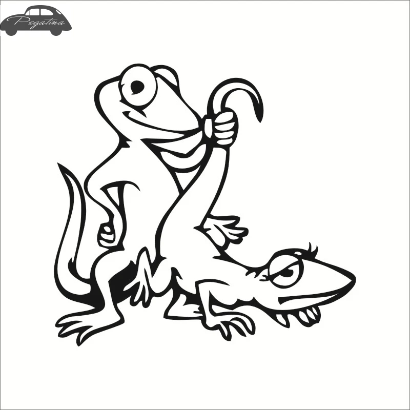 Pegatina Sex Girl Gecko Funny Lizard Decal Beauty Funny Car Sticker Window Rear Glass Motorcycle Car Decor