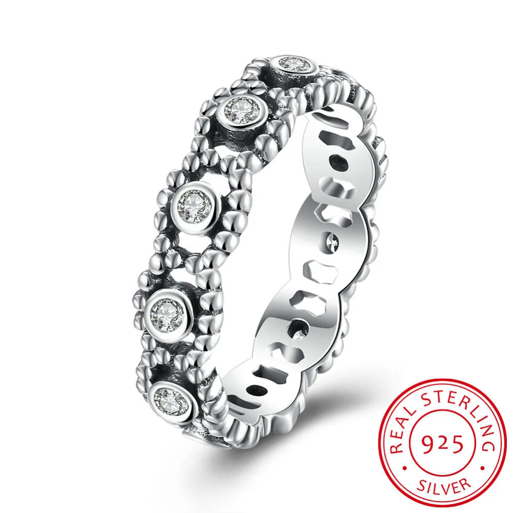 

It is a certificate of silver! 100% Pure 925 Sterling Silver Ring Set Wedding Rings for Women vintage CZ ring bague femme R176
