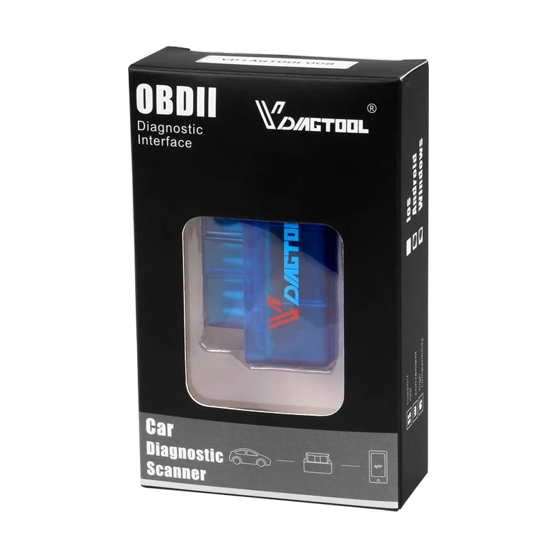 Считыватель кодов OBD2 Vdiagtool ELM 327 Автомобильный сканер в 1 5 интерфейс Bluetooth ELM327