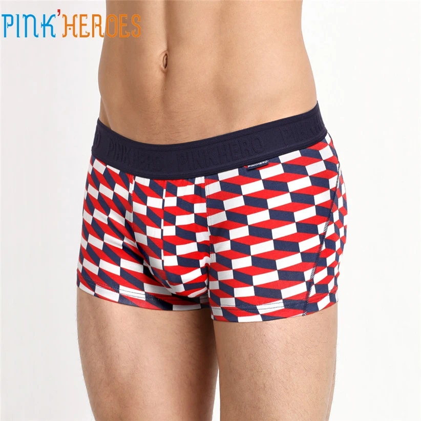 PINK HEROES 2017 Panties Mens Underwear Soft Boxer Cotton Boxers Men