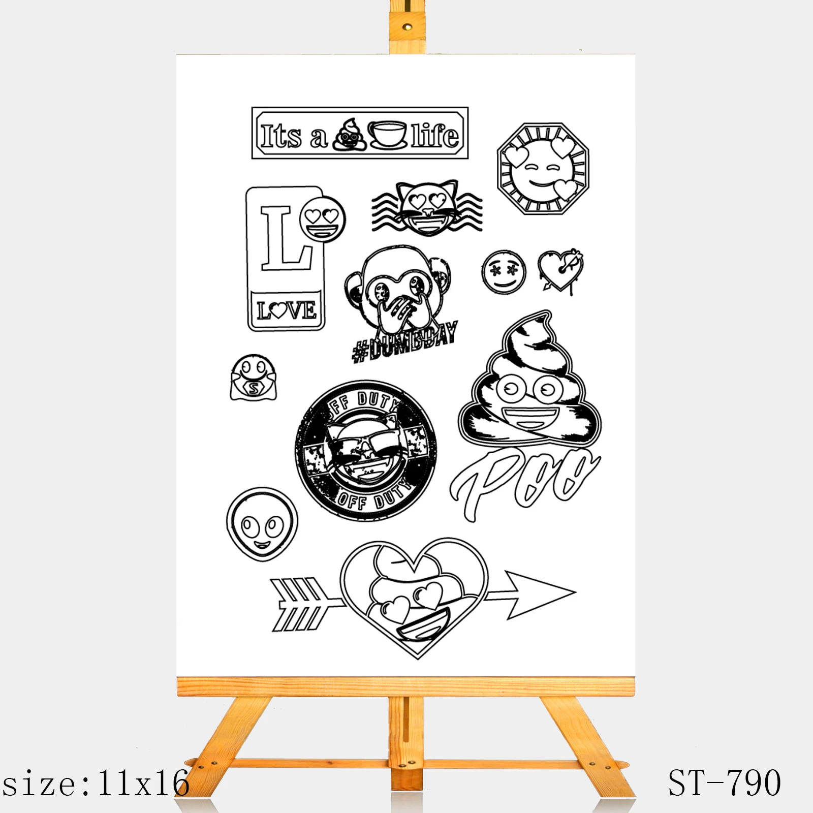 

AZSG Different Funny Badges Clear Stamps For DIY Scrapbooking Decorative Card making Craft Fun Decoration Supplies 14x18cm