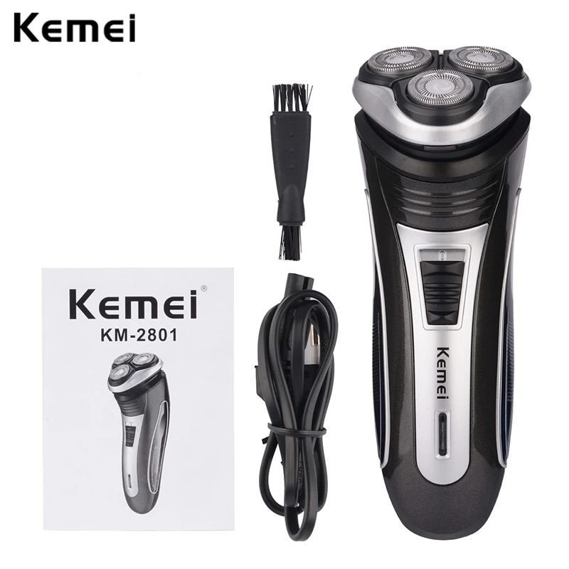 

100-240V Electric Shaver 3D Triple Floating Blade Heads Shaving Razors For Men Beard Trimmer Hair Removal USB Rechargeable 356