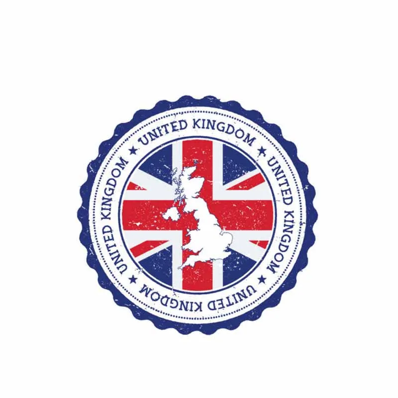 YJZT 11CM*11CM Funny United Kingdom Grunge Map Flag Car Sticker Motorcycle Helmet Decal Accessories 6-2053