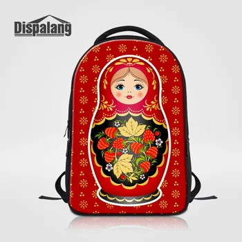 

Matryoshka Doll Red Russian Nesting Dolls School Backpack for College Cartoon Daily Bagpack Women Men Laptop Backpacks Rugzak