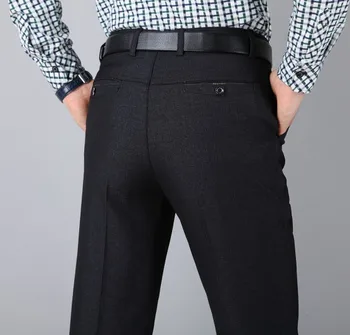 

new autumn2018 young and middle-aged men's casual pants of tall waist deep fork loose straight micro comfortable trousers