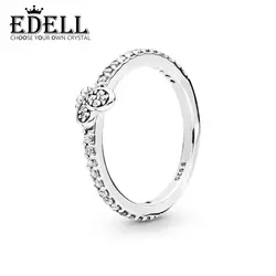 EDELL 100% Серебро 925 пробы Новый 2019 Весна 197948CZ Bedazzling Бабочка Кольцо оригинальный Модные Украшения Женские подарок