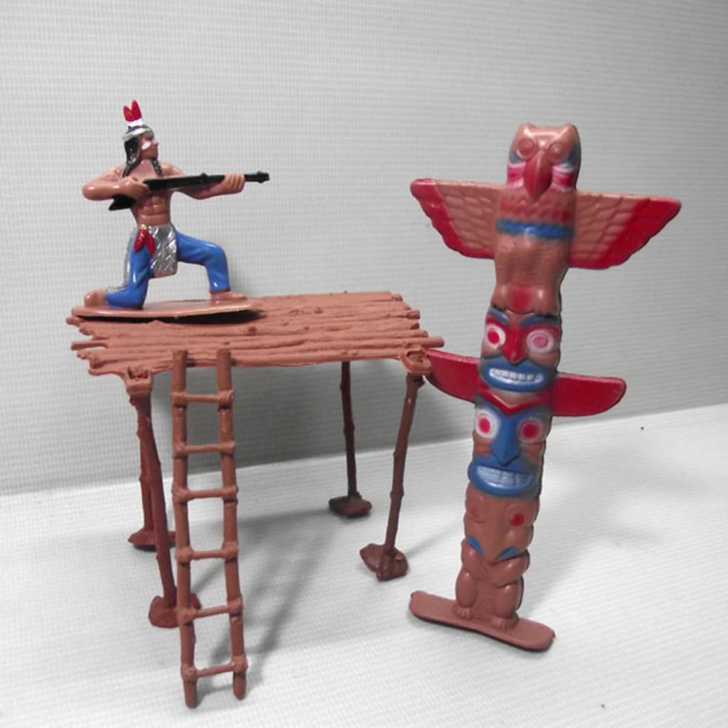 Indische Figuren Spielset Spielzeug Figuren West Cowboy Miniatur Spielset 