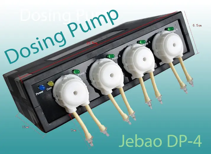 

Jebao DP-4 Auto Dosing Pump Peristaltic pump -Automatic Doser for Reef aquarium elements