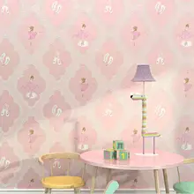 Балетная девушка розовые обои 3d для спальни фиолетовая настенная бумага рулон для гостиной настенная бумага для детей
