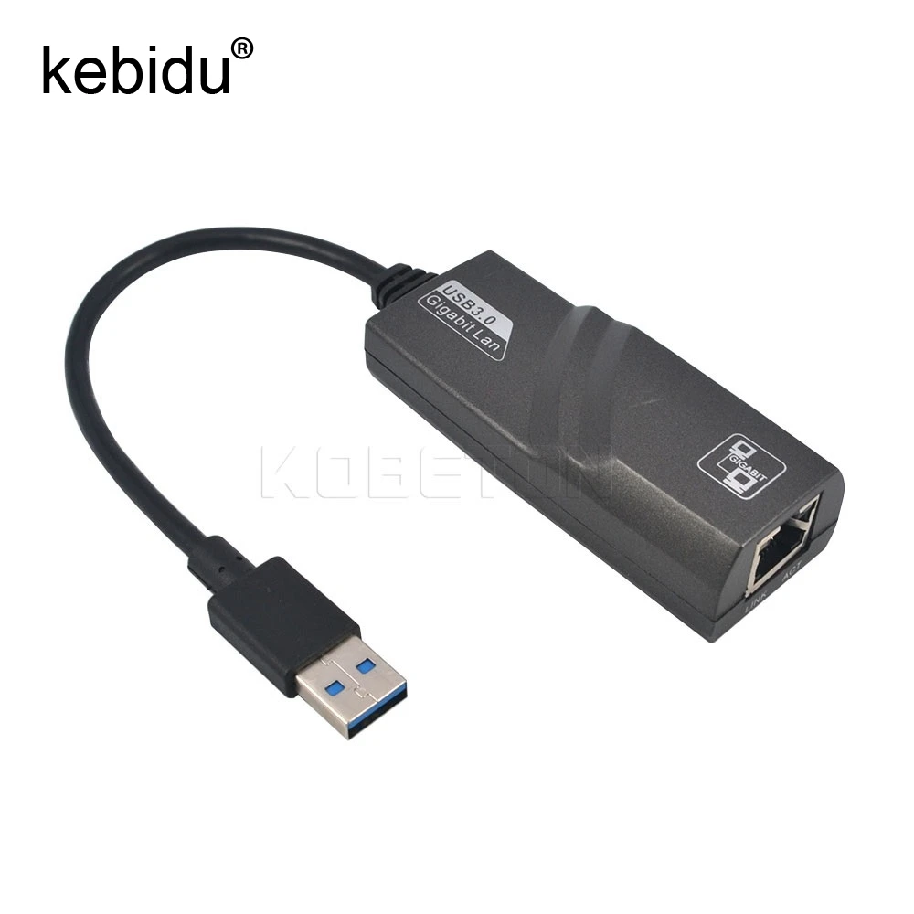 Kebidu USB для Ethernet RJ45 Lan гигабитный Интернет USB Ethernet адаптер Usb 3,0 сетевая карта для Windows 7/8/10/XP USB Ethernet
