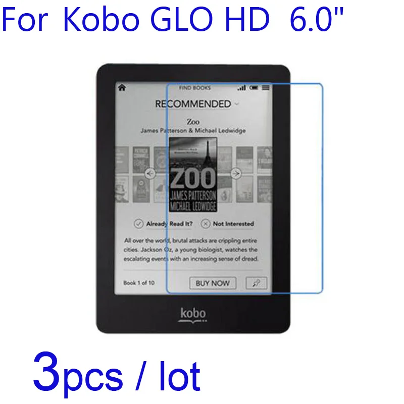 

3pcs/lot Soft Clear/Matte/Nano Anti-Explosion Protective Films for Kobo GLO HD 6.0" LCD Ebook Screen Protectors Guard