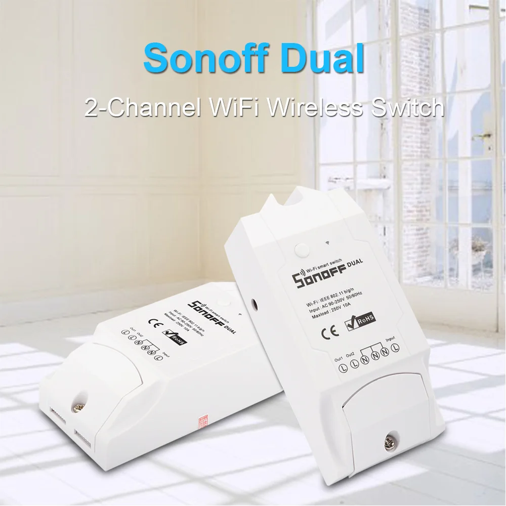 ITEAD Sonoff Dual 2CH Wifi Smart Switch 2 channels Remote Control