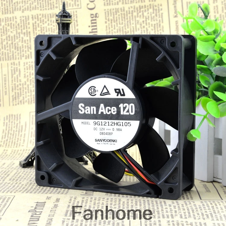 4-проводной вентилятор IBM fan для SANYO San Ace 120 12cm 9G1212HG105 12v 0.98A | Компьютеры и офис