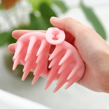 

Durable Hangable Scalp Massage Soft Comb Water Wide Tooth Comb Household Cleaning Scalp Massage Comb Random Color