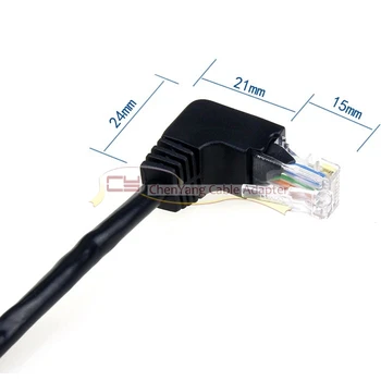 

CY Down Angled 90 Degree 8P8C FTP STP UTP Cat 5e Male to Female Lan Ethernet Network Extension Cable 50cm