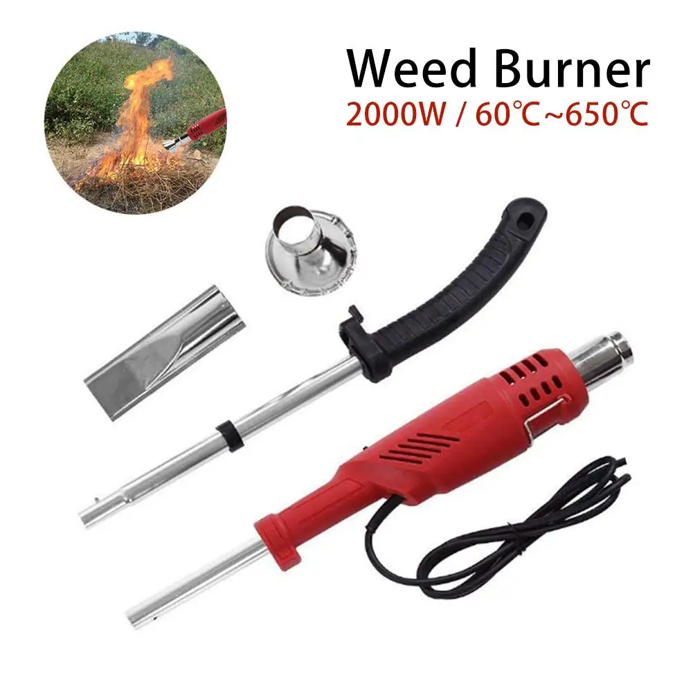 Patio Driveway Garden Gear Electric Weed Killer Burner with Nozzle up to 650 Degree Weeder Tool for Garden Thermal Weeding Stick