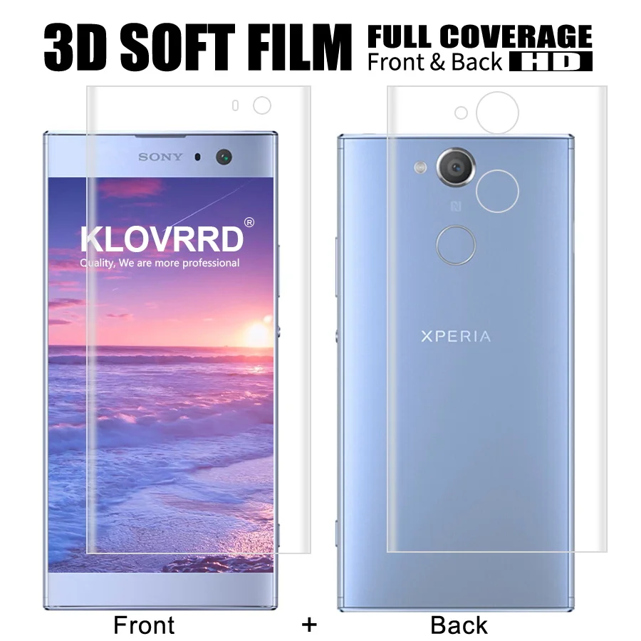 

Front + Back Soft Film For Sony Xperia XA3 Screen Full Cover Protector For Sony XA2 Ultra Silicone Hydrogel Sticker