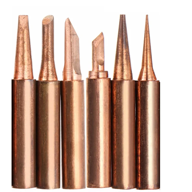 

12pcs Copper Solder Iron Tips Set Lead Free Soldering Bit Welding Accessories for Soldering Station 900M-T-3C/SK/2.4D/B/K/I