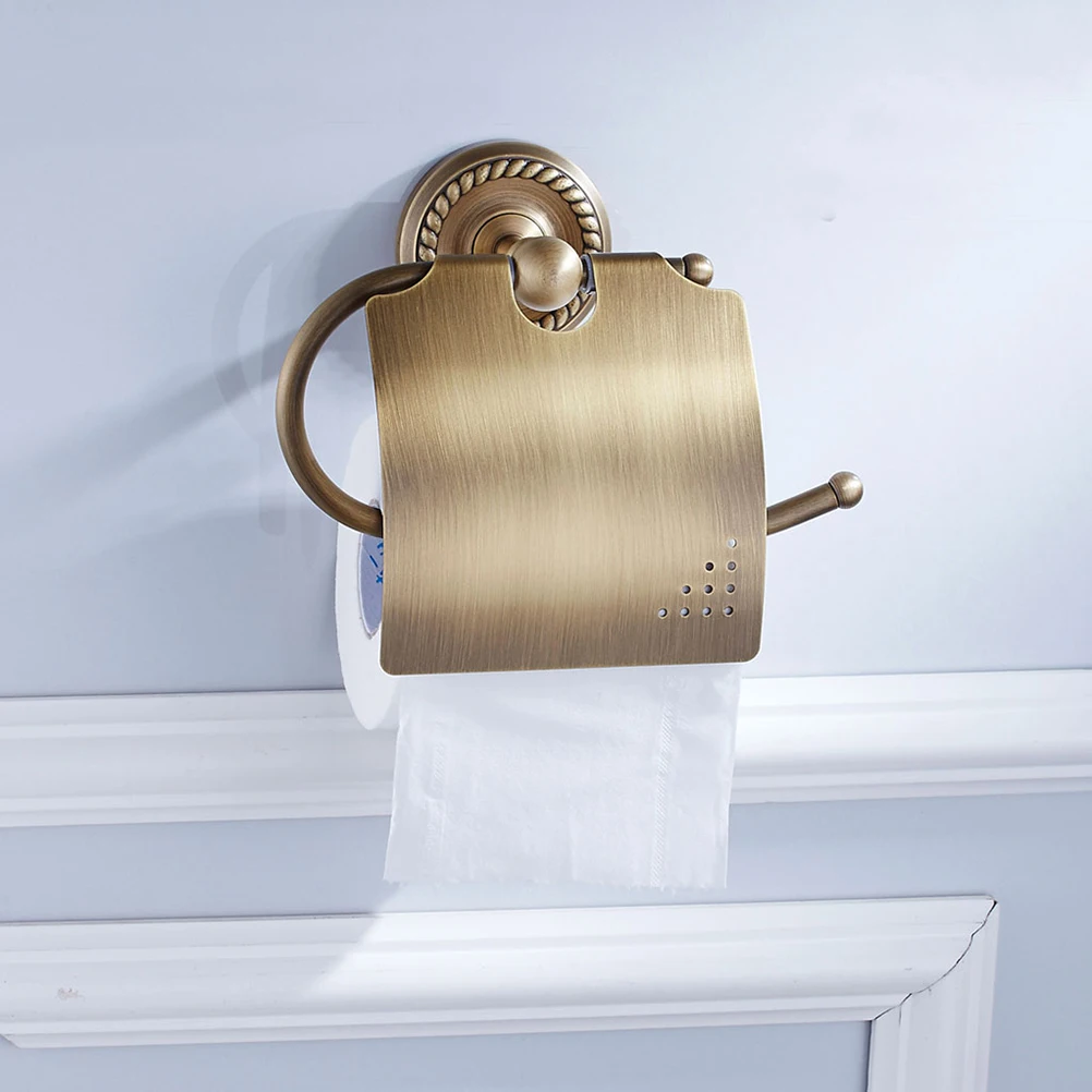 1 шт. бумажная стойка Бронзовый латунный античный портативный бытовой держатель для рулона бумаги аксессуары стеллаж для хранения держатель в туалет для туалета дома