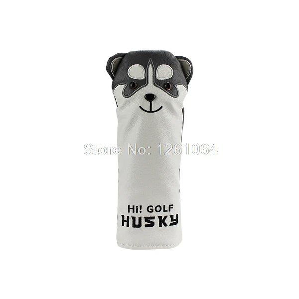 1 Hybrid Headcover Умилительный Хаски Гольф водительский чехол для головы милая собака мультфильм животное#1#3#5#7 лес ПУ кожаный головной убор пылезащитный чехол - Цвет: 1 Hybrid Headcover