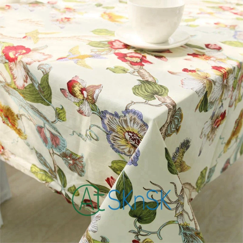 2016 New new Factory direct cotton double double dimensional printing tablecloths table linen
