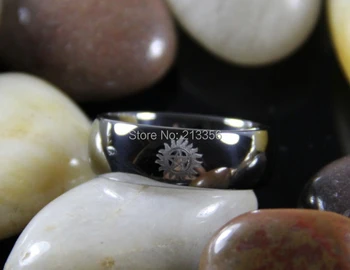 

FREE SHIPPING USA WHOLESALE CHEAP PRICE BRAZIL RUSSIA CANADA UK HOT SALES 8MM Supernatural SILVER MEN'S TUNGSTEN WEDDING RING