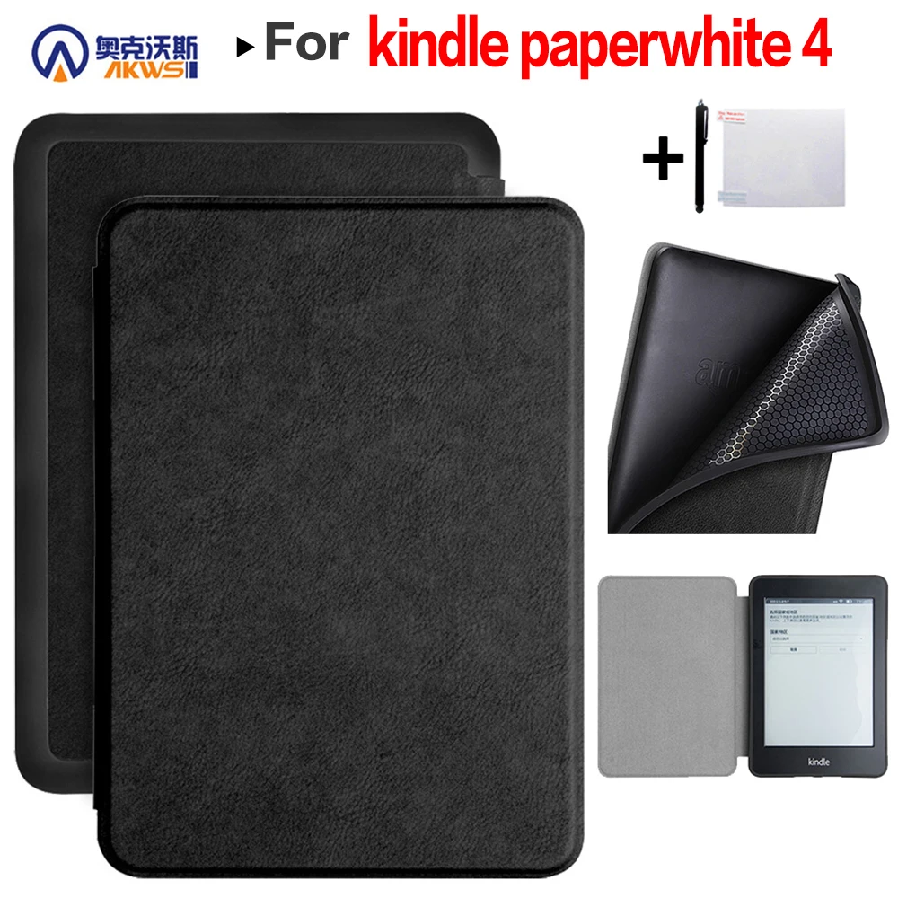 Ходунки с подставкой для Amazon Kindle Paperwhite 4 E-reader 10-го поколения Электронная книга защитный PU чехол+ подарки